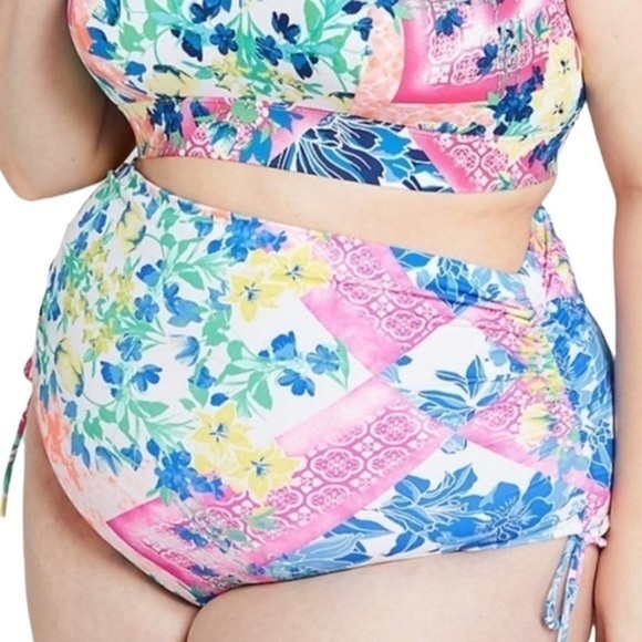 Lane Bryant NWOT High-Waist Drawstring Swim Brief - Picture 1 of 5